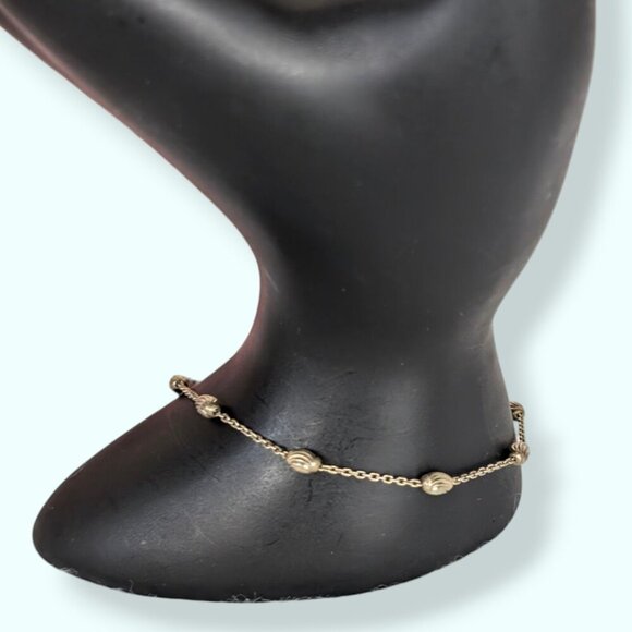 Vintage Sterling Dainty Chain Bracelet/Anklet - Picture 2 of 5